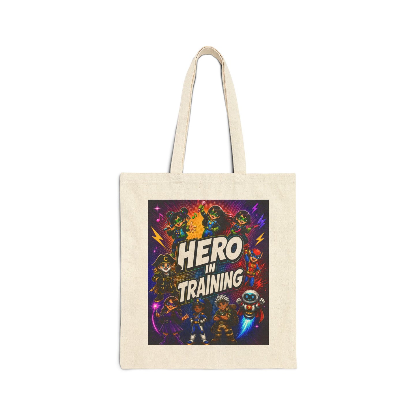 Hero in Training Tote Bag — Kids Superhero Canvas Tote