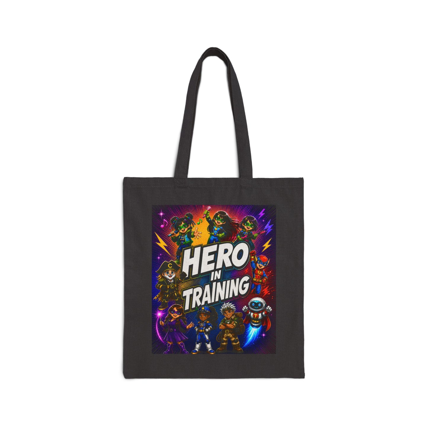 Hero in Training Tote Bag — Kids Superhero Canvas Tote